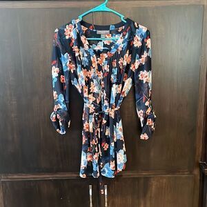 Pea In The Pod Floral Sheer Maternity Top Size Small
